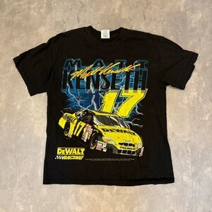 Vintage 90s NASCAR Matt Kenseth Dewalt Short Sleeve Tshirt‎ Size Large